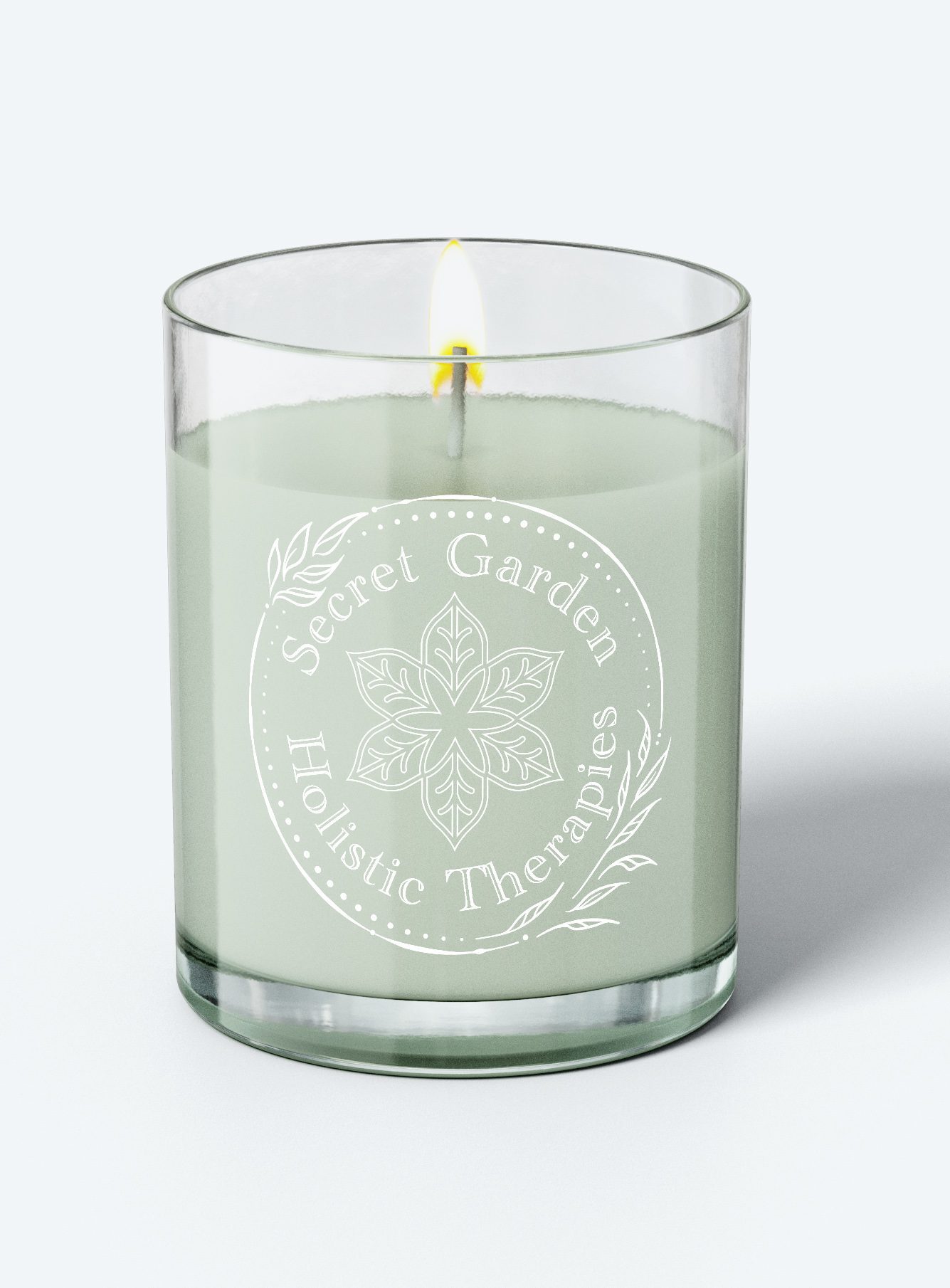 Corrie D Marketing Candle Mock Up Concept For Secret Garden Holistic Therapies