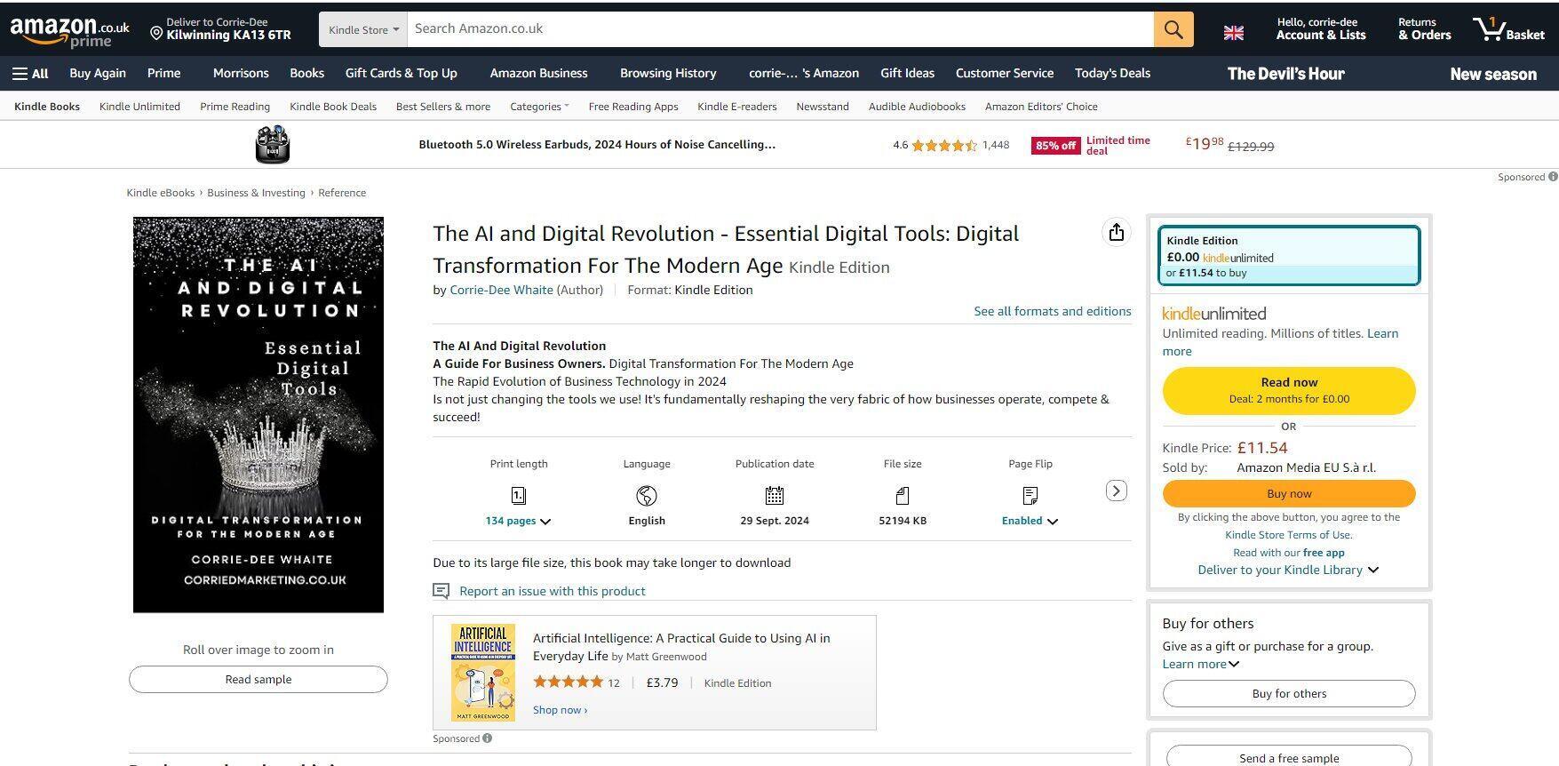 The AI And Digital Revolution E-Book Available To Buy On Amazon Kindle