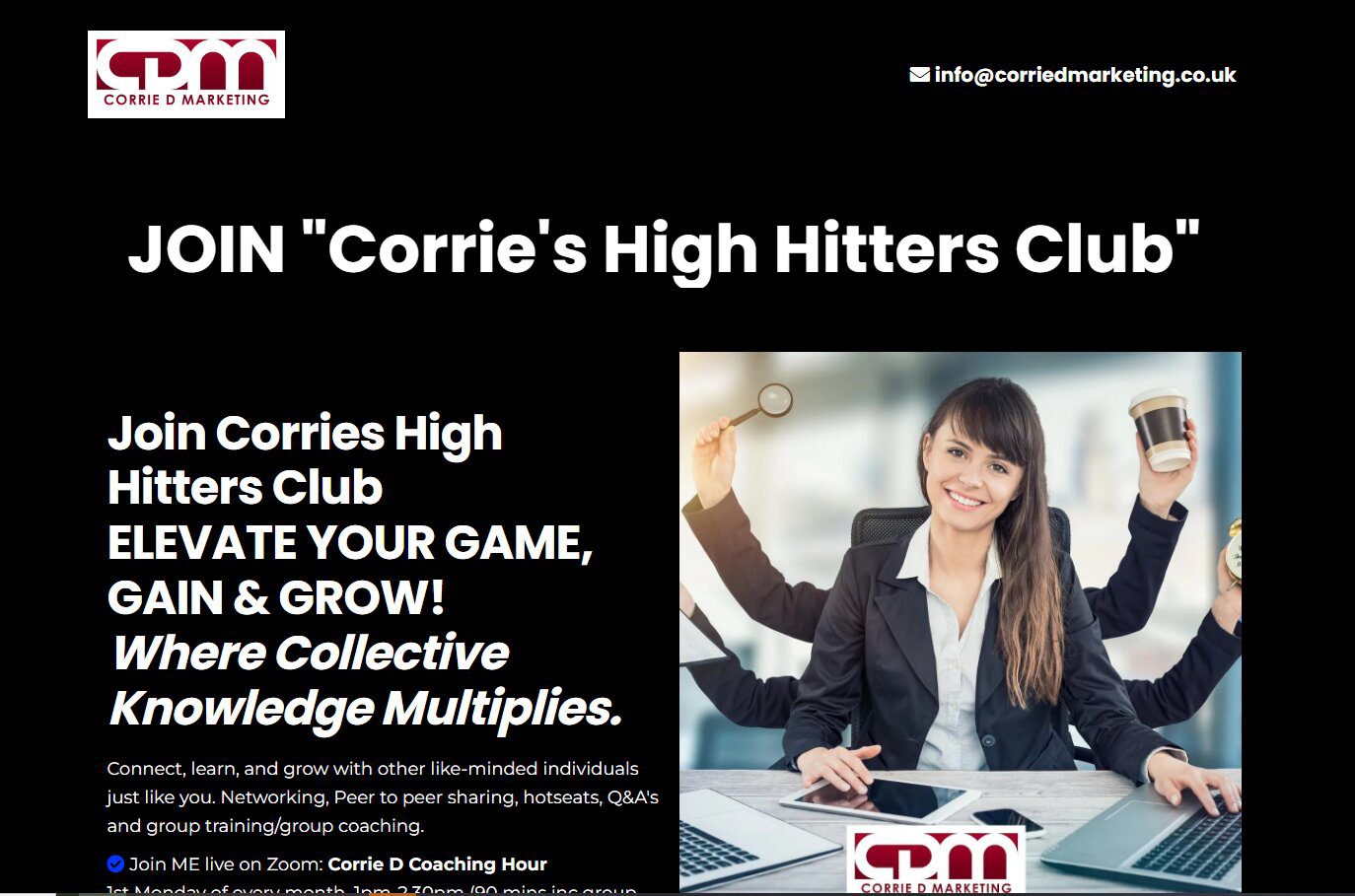 Corrie D Coach Corrie D's "High Hitters Club"